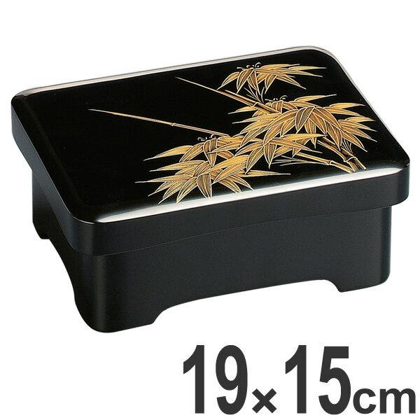 重箱 木製 足付 丼重 黒内朱沈金竹 食器 越前漆器 漆塗 ( お重 丼 どんぶり うな重 脚付き 器 足付き 和食器 うつわ 蓋付き 和風 漆 塗り 漆塗り ...