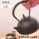 鉄瓶 1.2L IH対応 Vita Craft 華 南部鉄器 日本製 ( ガス火対応 ガス火 直火 1.2リットル 鉄器 急須 鉄分摂取 鉄分補給 鉄製 ティー...