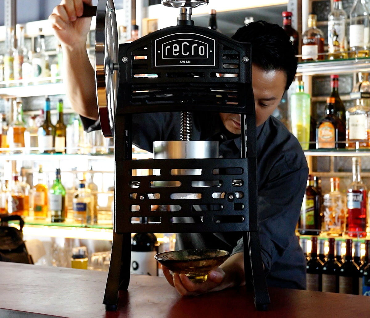 氷削機 かき氷機 recro レクロ ブロック氷専用 業務用 スワン （ 法人限定 手動 ふ...