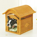 ペットハウス ラタン 犬小屋 籐家具 幅45cm （ ラタン 送料無料 犬小屋 室内用 アジアン ） その1