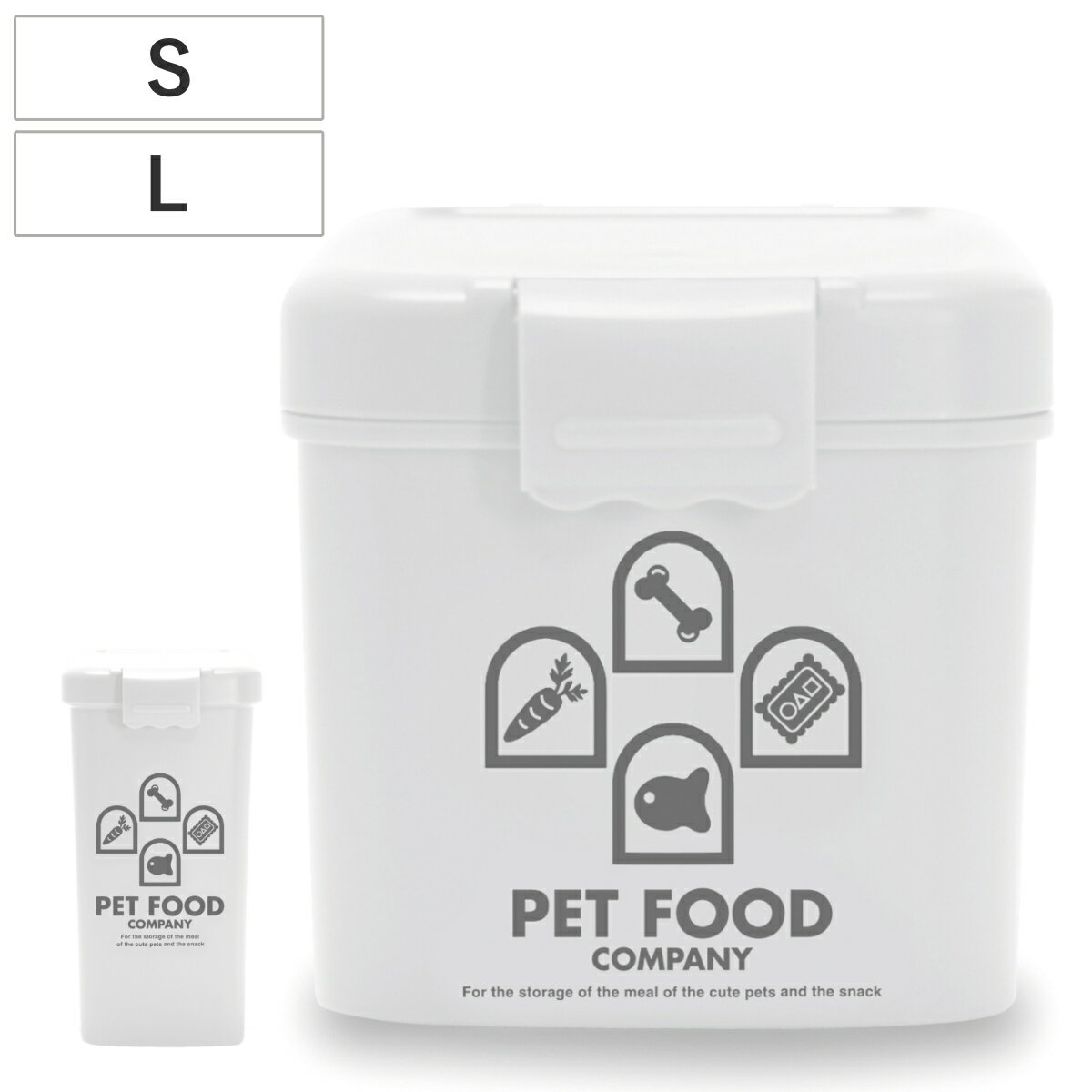 給餌器 ペットフード カンパニー ストッカー （ ペットフードストッカー 2kg 4kg ペット 犬 猫 ドッグ..