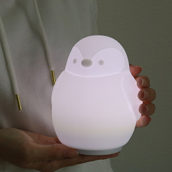 照明 LED シリコンランプ ペンギン （ テーブルライト 卓上 ランプ ライト 間接照明 シリコン タッチセンサー かわいい 3色 電池式 USB usb 居間 リビング 部屋 ）