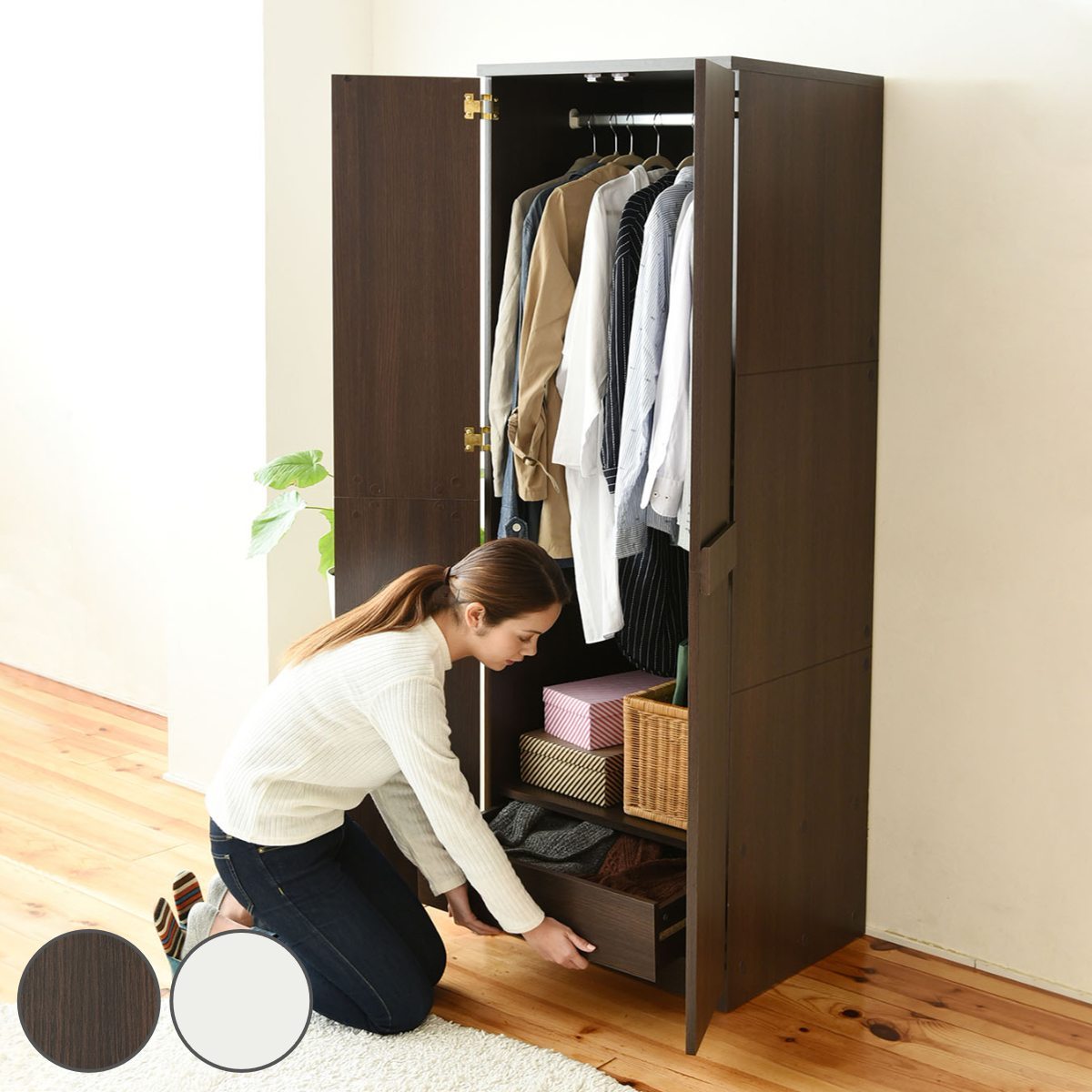 壁面収納 ロッカータンス クローゼット 衣類収納 ロッカーシリーズ 約幅60cm ( 送料無料 収納 服 衣服 ハンガーラック 整理 ロッカー ロッカーダンス ...