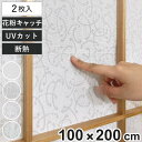 障子紙 障子に貼るレース 100cm×200cm 2枚入 ( レース障子 障子レース 貼るだけ 断熱 花粉 ホコリ UVカット 目隠し 採光 破れにくい 効果 ...