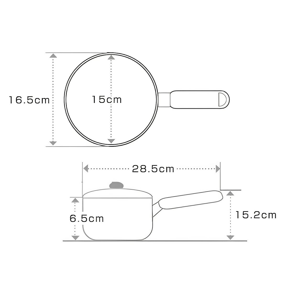 片手鍋 15cm IH対応 ガラス蓋付き O.E.C. minima 脇雅世 貝印 （ ガス火対応 片手なべ オール熱源対応 オーブン対応 15センチ 小鍋 ソースパン ミルクパン 鍋 なべ 調理器具 キッチン用品 ）
