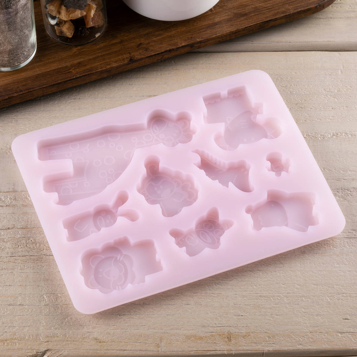 チョコレート型 たべっ子どうぶつ シリコーン （ 食洗機対応 チョコレート 型 チョコレートモールド モールド お菓子型 ゼリー 氷 チョコモールド お菓子作り 製菓道具 シリコーン製 かわいい キャラクター ）