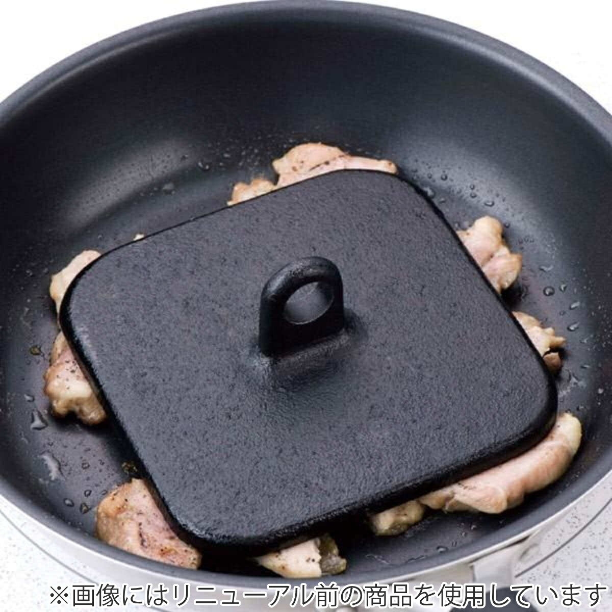 ミートプレス 料理家の逸品 ミート＆ベーコンプレス 日本製 貝印 （ キッチンプレス 肉おさえ 肉押さえ キッチンツール 調理器具 下ごしらえ用品 正方形 鉄製 肉料理 肉調理 ステーキ ベーコン ソテー 便利グッズ キッチン用品 ） livingut-10089000 リビングート 楽天市場店 サンプル画像3