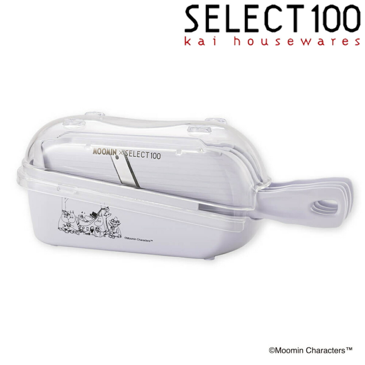 調理器セット SELECT100×ムーミン 食洗機対応 おろし器 千切り器 （ セレクト100 スライサー せん切り器 千切り 指ガード キャベツ 調理小道具 下ごしらえ用品 調理 調理器具 キッチン用品 細千切り器 セット キッチンツール ）