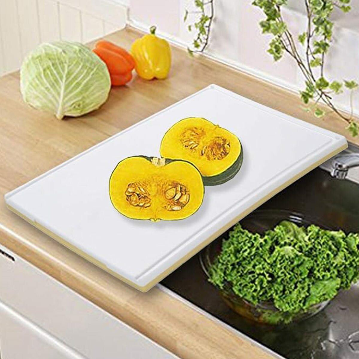 まな板 480×300 軽くてラクラクワイドまな板 貝印 （ まないた カッティングボード シンク 軽い シンクに渡せる 軽量 両面使える 滑り止め付き 溝付き 下ごしらえ キッチンツール 調理器具 ）