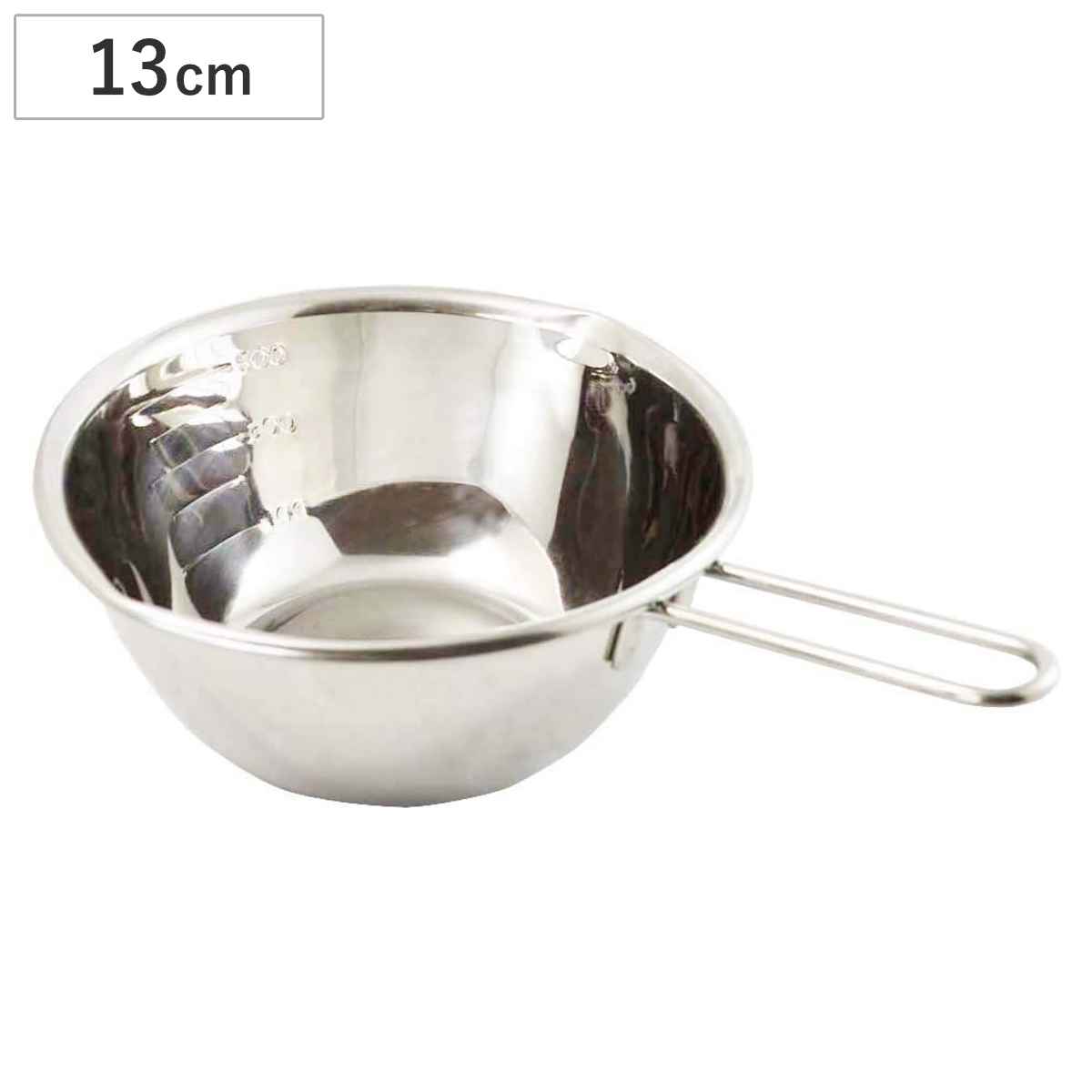 湯せんボール 13cm 貝印 （ 湯せん ボウル ボール 調理器具 製菓道具 お菓子作り 持ち手付き 注ぎ口付き 計量 ツール 溶かす チョコレート チョコ 持ち手 使いやすい お湯 バレンタイン ホワイトデー ）