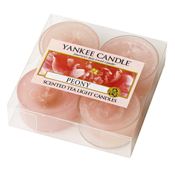 ■在庫限り・入荷なし■ アロマキャンドル ヤンキーキャンドル YANKEE CANDLE クリアカップティーライト ピオニー 4個入 （ アロマ キャンドル ろうそく ティライト 香り ルームフレグランス ローソク ロウソク 蝋燭 ）のサムネイル