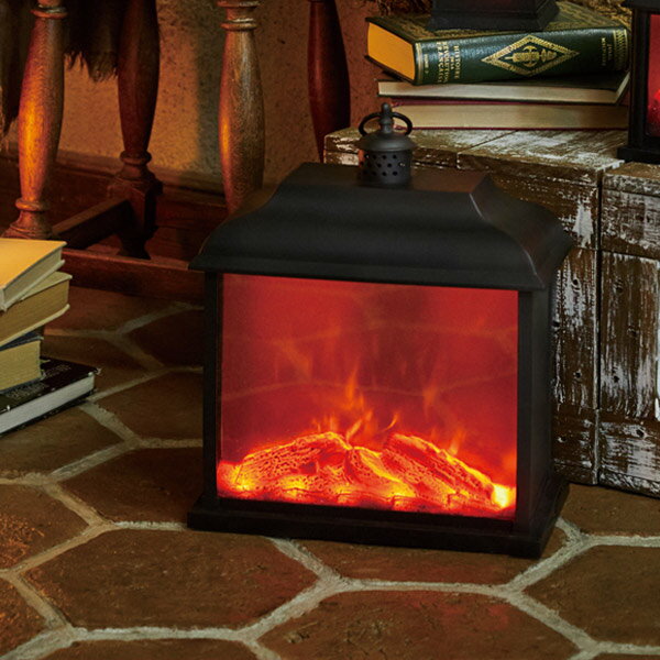 ■在庫限り・入荷なし■ インテリア LED 暖炉 Lサイズ イルミネ illumine （ 送料無料 LED暖炉 電池式 USB式 イルミネライト ランタンライト ライト ランタン 炎 灯り 持ち手 吊り下げ L アンティーク レトロ アウトドア キャンプ ディスプレイ ）のサムネイル