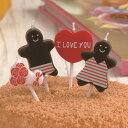 キャンドル ろうそく パーティーキャンドル アイラブユーキャンドルギフトミニ ( ローソク ロウソク ケーキ用 ケーキキャンドル 文字 英語 英字 結婚式 ウェ...