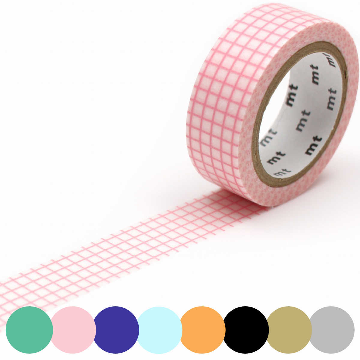 マスキングテープ 方眼 幅15mm×7m mt DECO ( マステ カモ井加工紙 カモ井 格子 シール ステッカー 文房具 デコレーション リメイク アレンジ...