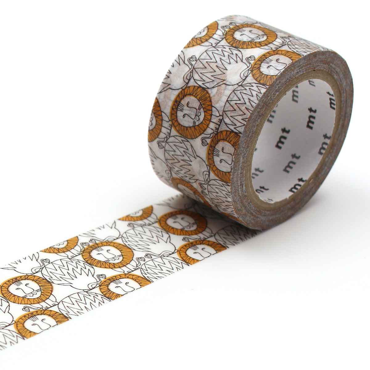 マスキングテープ mt ライオン リサ・ラーソン 幅25mm×7m ( マステ カモ井 カモ井加工紙 かわいい アレンジ デコレーション リサラーソン 動物 ア...