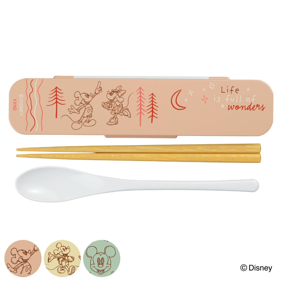 箸 スプーンセット ミッキー ミニー ( 食洗機対応 18センチ お箸 スプーン コンビセット 音の鳴らない カトラリー 抗菌 日本製 食洗機OK カトラリーセ...