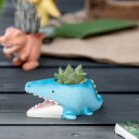 プランター 恐竜シリーズ モササウルス ( 植木鉢 プラントポット 植物用ポット ミニポット 卓上ポット 鉢 恐竜 1号 ミニ 卓上 スタンド 置く 植物 花 ...