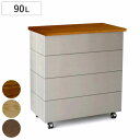 ゴミ箱 90L CUBOID ダブル天然無垢蓋 ( KENNER ごみ箱 90リットル 45リットル 2分別 papperskorg 大容量 分別 ふた付き 高...