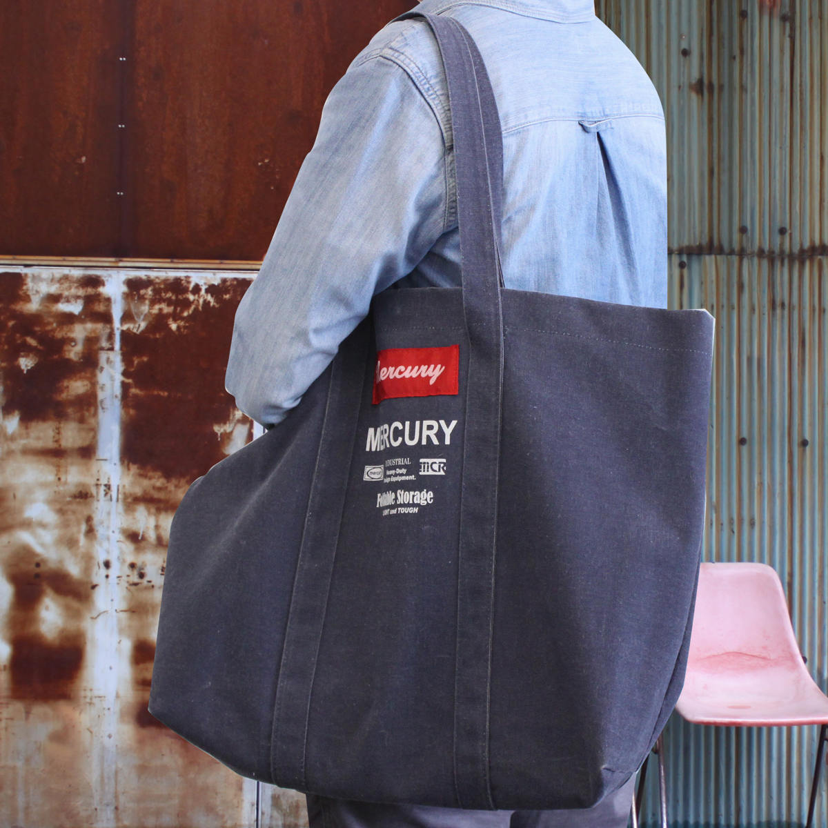 キャンバストートバッグ 幅59×奥行15×高さ55cm グローセリートート （ トートバッ...