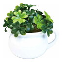フェイクグリーン クローバー ポット ( 人工観葉植物 インテリアグリーン 観葉植物 おしゃれ 造花 リアル コンパクト 光触媒 室内 消臭 抗菌 インテリア ...