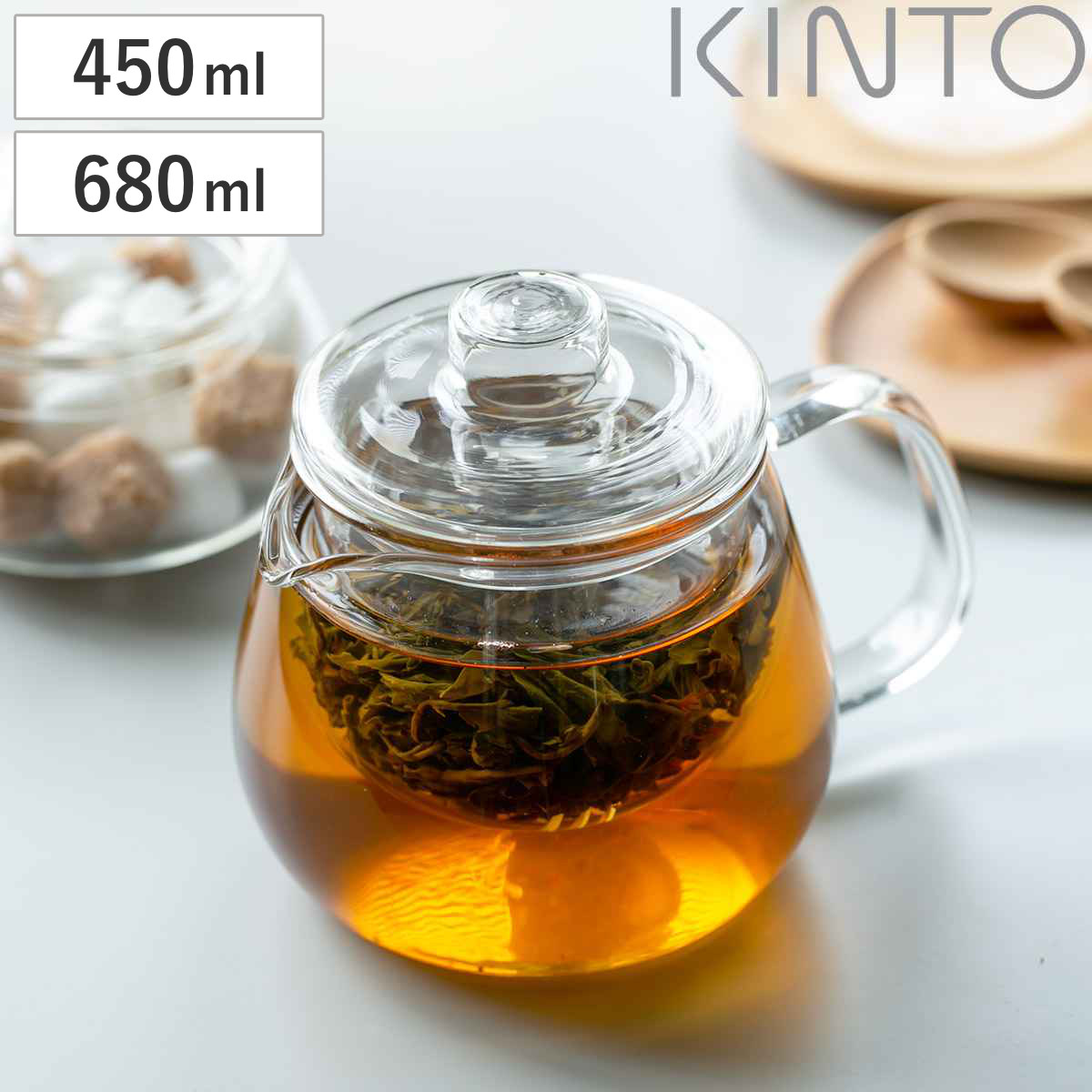 KINTO キントー UNITEA ティーポットセットS L （ 450ml 680ml ユニティ ガラス 紅茶ポット 急須 ガラ..