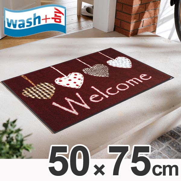 玄関マット 屋外室内兼用 wash＋dry ウォッシュアンドドライ Cottage Hearts r ...