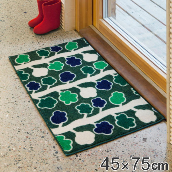 Mats - 玄関マット 45×75cm 厚さ 8mm 屋内 Kobe Muoto Collection puu （ 送料無料 薄型 洗える 滑り止め ラグ ドアマット キッチン 室内 リビング インテリア おしゃれ 水洗い 洗濯機 吸水 エントランス 洗面所 キッチンマット ）