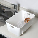 水切りラック HAUS スタンドウォッシュタブ ( 日本製 ハアス 止水栓付き 水切りかご 洗い桶 洗いおけ 食器洗い 水切り 桶 おけ かご たらい タライ ...