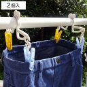 洗濯ハンガー 洗濯バサミ color CRUISE Gパンピンチ 2個入 ( ボトムハンガー デニム用 立体乾燥 速乾 2個セット 洗濯ピンチ ピンチ付きハンガ...