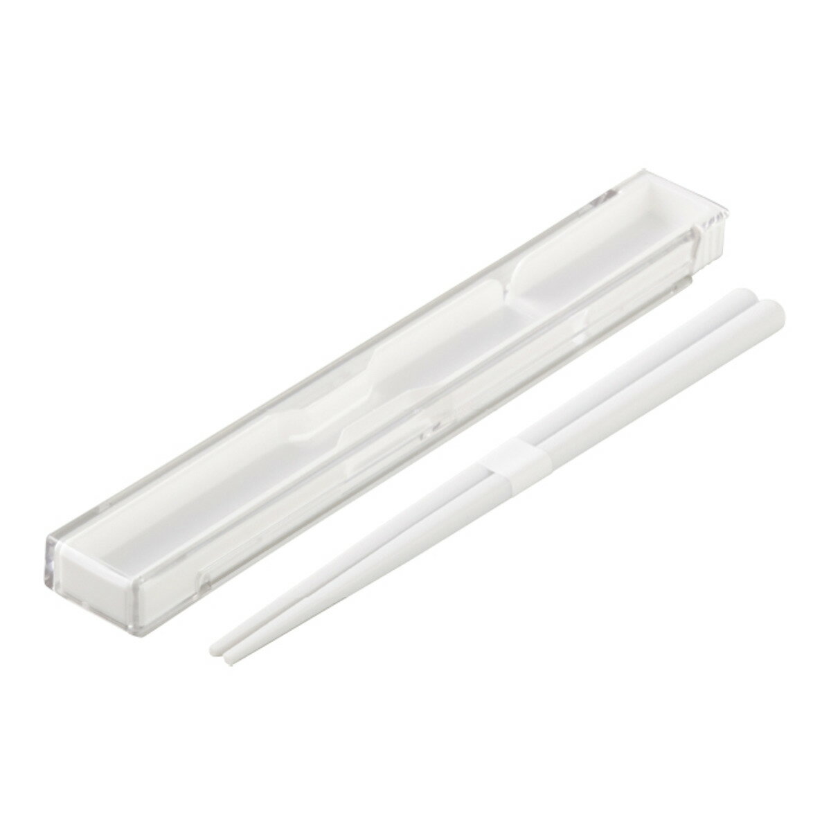 箸箱セット S 抗菌 箸 18cm モノトーン ホワイト ( お箸 箸箱 食洗機対応 18センチ スライド式 カトラリー 男子 食洗機OK お弁当用 給食 お弁...