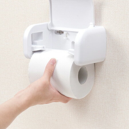 トイレットペーパーホルダー　片手でペーパーホルダー （ 紙巻器 ワンタッチ式 トイレ用品 ）