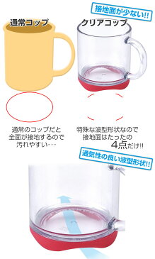 歯磨き コップ プラスチック 底が汚れにくい クリアコップ 240ml （ プラコップ プラスチックコップ 歯磨きコップ 歯みがきコップ うがいコップ 透明 衛生的 歯みがき ハミガキ うがい 洗面所 洗面台 洗面グッズ ）