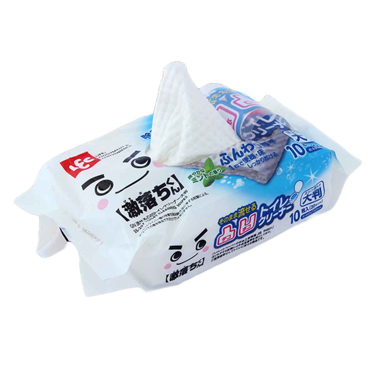 【先着】最大400円OFFクーポン有！ 激落ちくん 流せる デコボコ トイレクリーナー 大判 （ トイレ掃除シート トイレおそうじシート トイレ掃除 シート お掃除シート 掃除用品 掃除グッズ ）のサムネイル