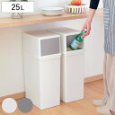 ゴミ箱 25L フロントオープン トラッシュビン 幅23cm ( ごみ箱 25リットル スイング フロント オープン 分別 積み重ねOK ふた付き シンプル ホ...