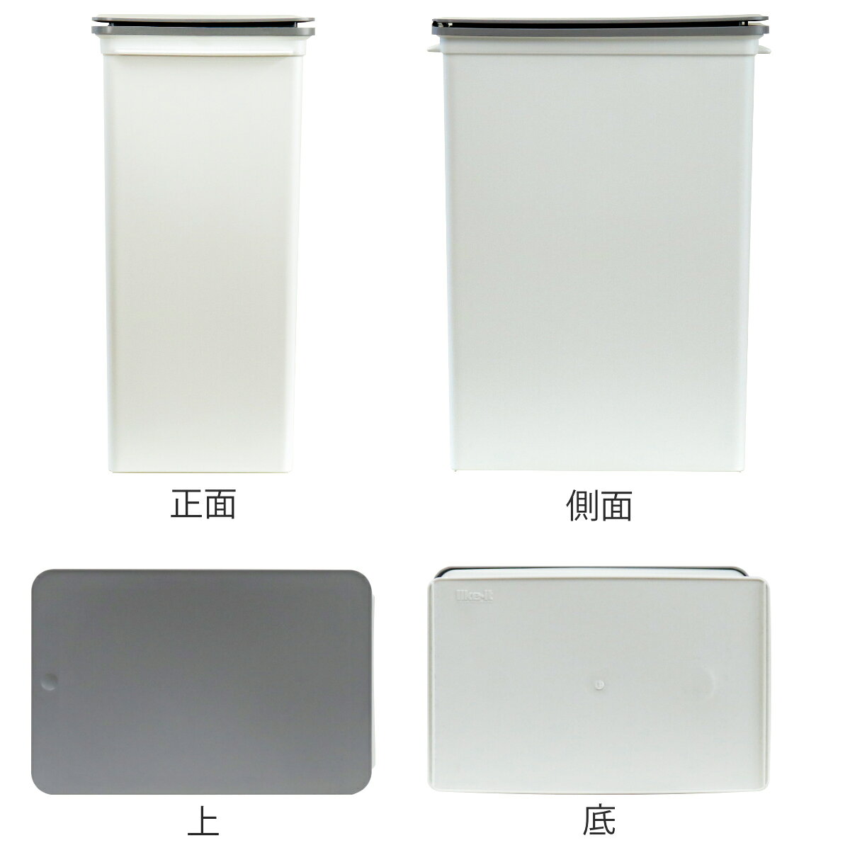 ゴミ箱 25L プッシュオープン ふた付き スリム ベーシックダスト （ ごみ箱 25リットル ワンタッチ プッシュ式 スタッキング 分別 シンプル 積み重ね OK 袋止め キッチン リビング オフィス ペット ） livingut-10202749 リビングート 楽天市場店 サンプル画像3