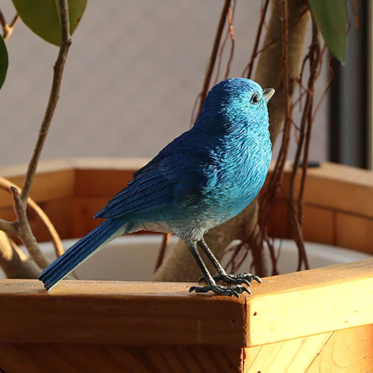 オブジェ BIRDIE BILL BLUE BIRD ブルーバード マグネット付き （ クリップホルダー 置き物 置物 鳥 動物 アニマル リアル マグネット 磁石 飾る 卓上 リビング 玄関 机上 雑貨 オーナメント インテリア 贈り物 プレゼント ギフト ）