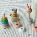 木製 おもちゃ ANIMAL STACKING 選んで 重ねる Adnil LAND ( ベビー 木のおもちゃ 玩具 オモチャ 知育玩具 赤ちゃん 出産祝い お...