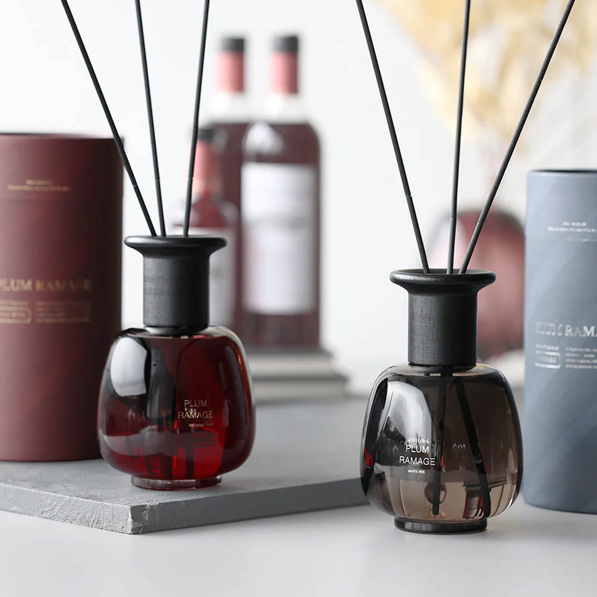 リードディフューザー PLUM RAMAGE （ ディフューザー アロマディフューザー 芳香剤 大容量 600ml 約6ヶ月 長持ち 香り持続 上品な香り 華やか ルームフレグランス 高級感 ギフト プレゼント ）