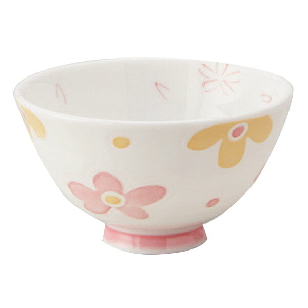 茶碗 花あそび 飯碗 軽量 子供用 磁器 日本製 同柄3個セット （ 花柄 食器 ご飯茶...