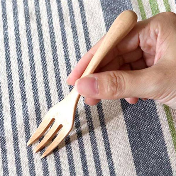 フォーク 木 長さ12.5cm S knob 木製 カトラリー 食器 （ 木製フォーク キャンプ アウトドア 天然木 ふぉーく デザート デザートフォーク 木製食器 おしゃれ ） livingut-10103664 リビングート 楽天市場店 サンプル画像2