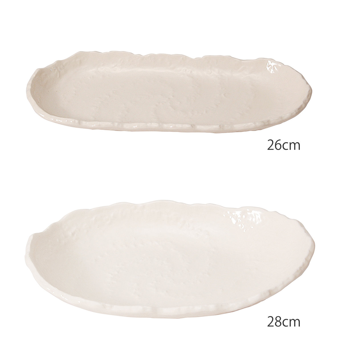 皿 白釉 9号小判皿 （ 28cm 26cm 食洗機対応 電子レンジ対応 陶器 小判皿 オーバル プレート 楕円皿 お皿 食器 日本製 和モダン ナチュラル おしゃれ シンプル 上品 白い器 ） livingut-10241635 リビングート 楽天市場店 サンプル画像2