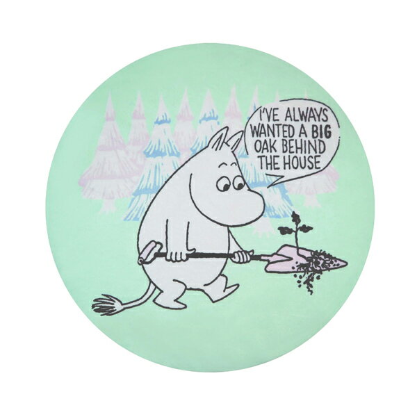 座布団 ムーミン シートパッド クッション チェアパッド （ チェア パッド 低反発 丸型 チェアクッション シートクッション インテリア 車内 カー用品 ダイニングチェア 滑り止め 直径35cm MOOMIN ）