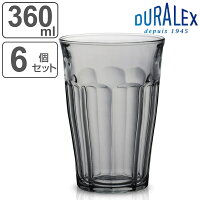 デュラレックス コップ 360ml PICARDIE GRAY ピカルディグレー 強化ガラス 6個セッ...