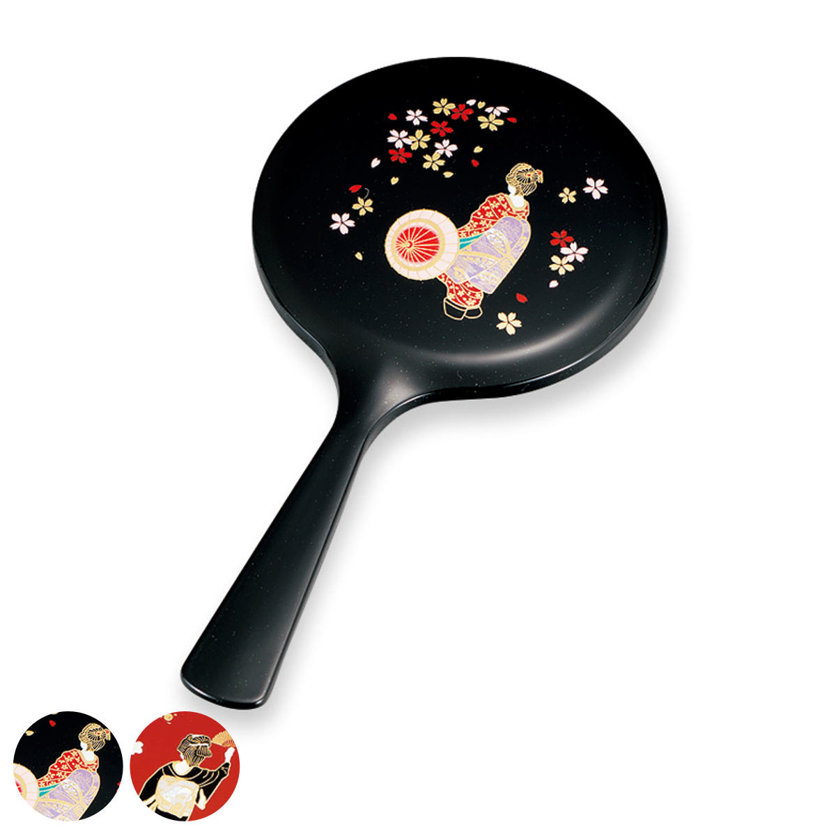 手鏡 雅手鏡 小 山中塗 和風 （ 和柄 ミラー かがみ 鏡 ハンドミラー 山中漆器 蒔絵 漆芸 舞妓 芸妓 コンパクト 小さい かわいい 身だしなみ インテリア小物 メイク直し メイク鏡 インテリア ）