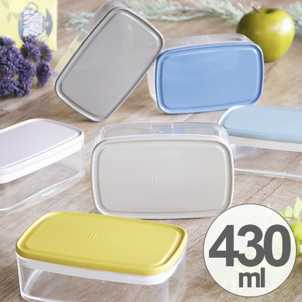 【先着】最大400円クーポン有！ お弁当箱 保存容器 il mio Clear Pack Lunch L 日本製 スタッキング 430ml （ 弁当箱 電子レンジ対応 作り置き 長方形 フルーツ デザートケース ランチボックス シンプル おしゃれ 食洗機対応 イルミオ ilmio ）