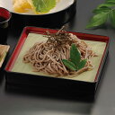 そば皿 19cm 角皿 黒内朱 プラスチック ( 蕎麦皿 ざるそば うどん 皿 お皿 食器 角 和食器 丈夫 軽い 蕎麦 そば 天ぷら プラスチック製 日本製 ...