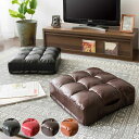 クッション レザークッション 38×38cm ( 座布団 おしゃれ 正方形 四角 レザー 極厚 ウレタン 14cm リビング座布団 スツール フロアクッション 合皮 スクエア 軽量 コンパクト )(3)