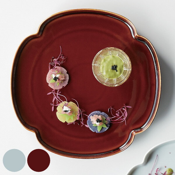 Rakuten - 鉢 25cm 木瓜浅鉢 M.STYLE 瑞季 皿 食器 和食器 磁器 美濃焼 日本製 （ 送料無料 食洗機対応 電子レンジ対応 大皿 木瓜 変形 浅鉢 深皿 メインディッシュ ワンプレート 木瓜型 おしゃれ 和モダン ）