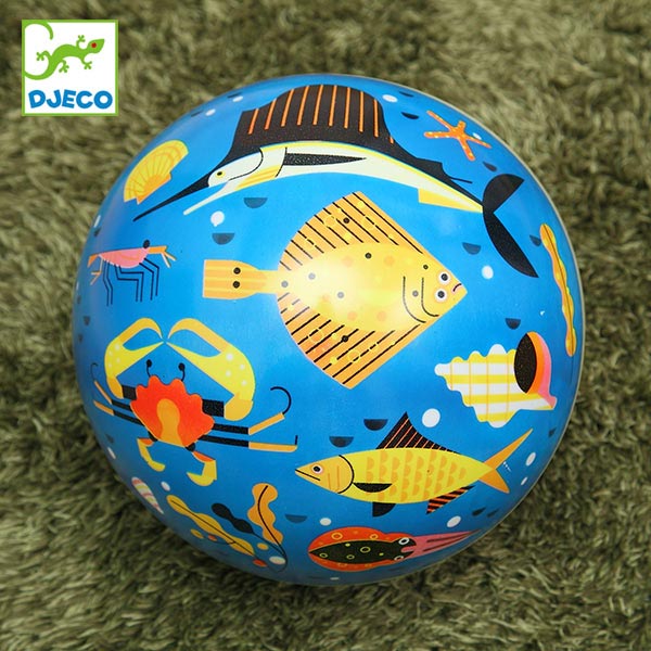 ゴムボール 22cm 子供 ボール バブル 空気 （ ジェコ DJECO ビニールボール 外遊び 柔らかい ボール遊び やわらかい 幼児 2歳 3歳 おしゃれ かわいい ）