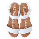 サンダル OH MY SANDALS 23cm 24cm レディース ( オー マイ サンダルズ ベルクロ ストラップ フラットサンダル 牛革 シューズ 靴 ぺ...